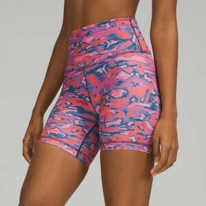 Lululemon Women's Wunder Train High-Rise Short 6" - Pink/Orange